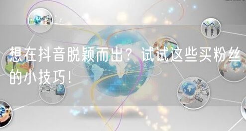 想在抖音脱颖而出?试试这些买粉丝的小技巧!