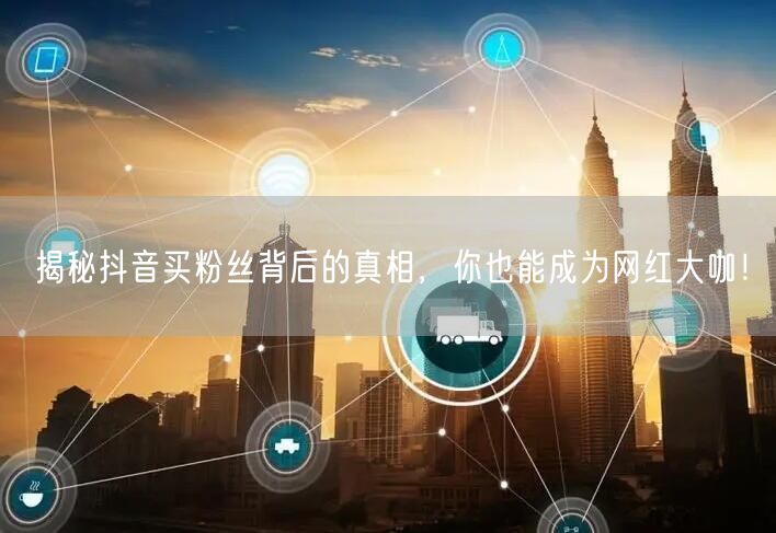 揭秘抖音买粉丝背后的真相,你也能成为网红大咖!