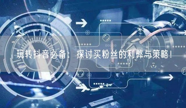 玩转抖音必备:探讨买粉丝的利弊与策略!