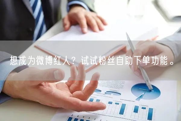 想成为微博红人？试试粉丝自助下单功能。
