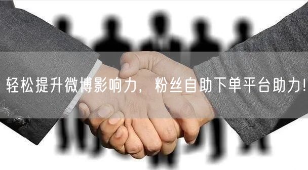 轻松提升微博影响力，粉丝自助下单平台助力！