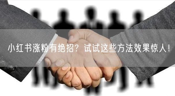 小红书涨粉有绝招？试试这些方法效果惊人！