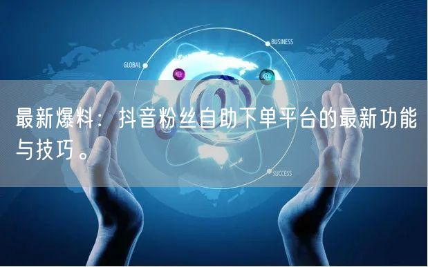 最新爆料：抖音粉丝自助下单平台的最新功能与技巧。