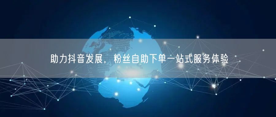 助力抖音发展，粉丝自助下单一站式服务体验
