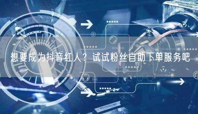 想要成为抖音红人？试试粉丝自助下单服务吧