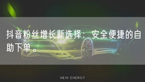 抖音粉丝增长新选择：安全便捷的自助下单。