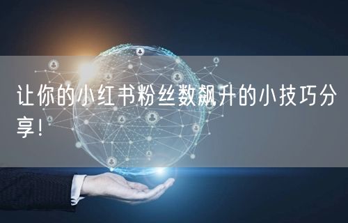 让你的小红书粉丝数飙升的小技巧分享！