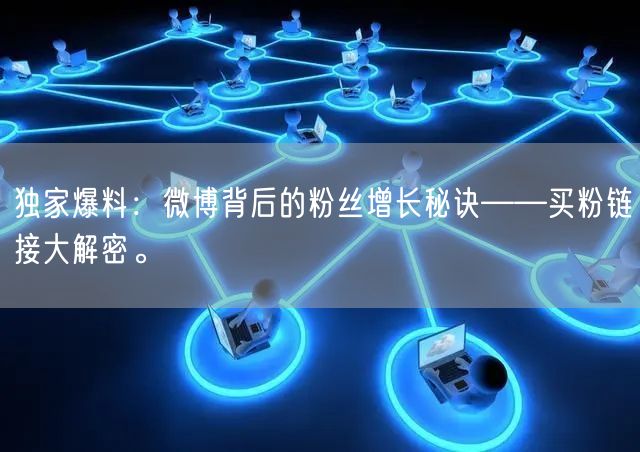 独家爆料：微博背后的粉丝增长秘诀——买粉链接大解密。