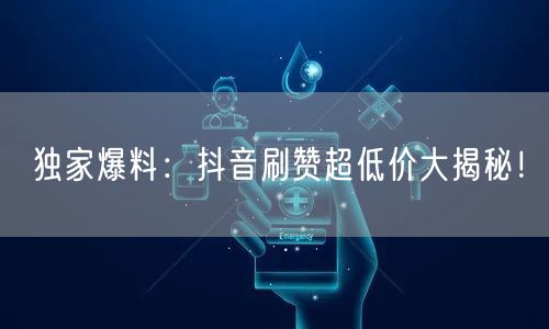 独家爆料：抖音刷赞超低价大揭秘！