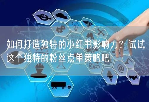 如何打造独特的小红书影响力？试试这个独特的粉丝点单策略吧!