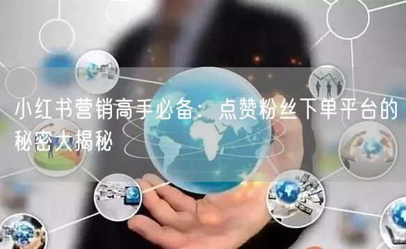 小红书营销高手必备：点赞粉丝下单平台的秘密大揭秘