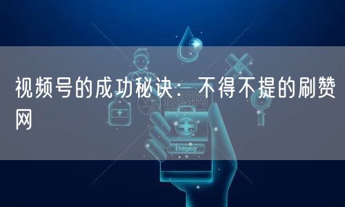 视频号的成功秘诀：不得不提的刷赞网