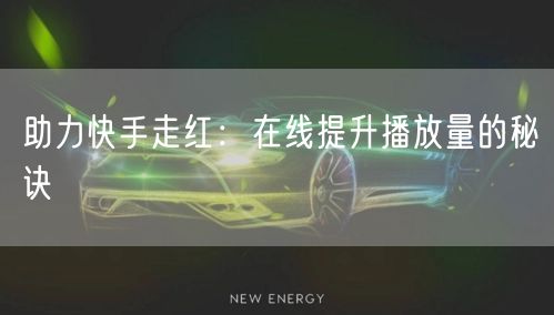 助力快手走红：在线提升播放量的秘诀