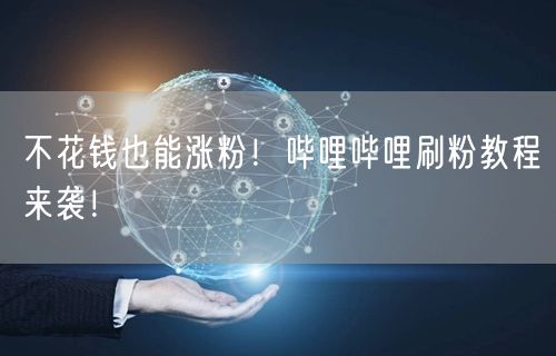 不花钱也能涨粉！哔哩哔哩刷粉教程来袭！