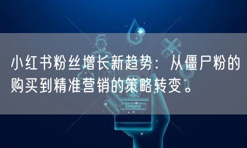小红书粉丝增长新趋势：从僵尸粉的购买到精准营销的策略转变。