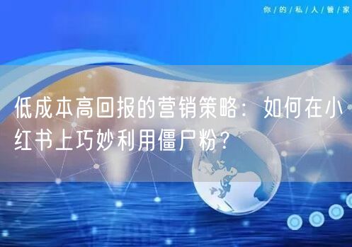 低成本高回报的营销策略：如何在小红书上巧妙利用僵尸粉？