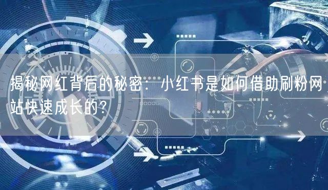 揭秘网红背后的秘密：小红书是如何借助刷粉网站快速成长的？