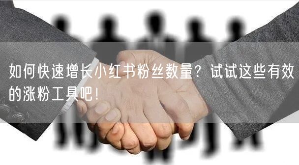 如何快速增长小红书粉丝数量？试试这些有效的涨粉工具吧！
