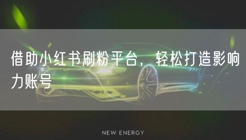 借助小红书刷粉平台，轻松打造影响力账号