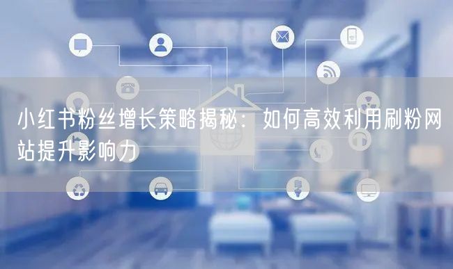 小红书粉丝增长策略揭秘：如何高效利用刷粉网站提升影响力