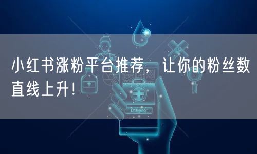 小红书涨粉平台推荐，让你的粉丝数直线上升！