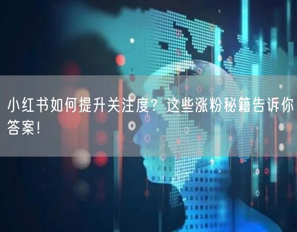 小红书如何提升关注度？这些涨粉秘籍告诉你答案！
