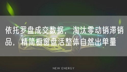 依托罗盘成交数据,淘汰零动销滞销品,精简橱窗盘活整体自然出单量