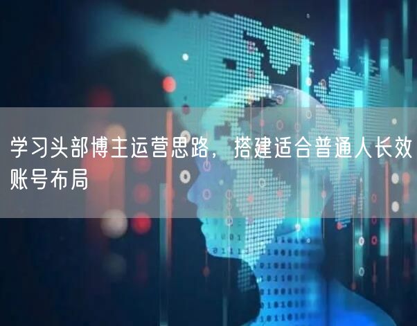学习头部博主运营思路,搭建适合普通人长效账号布局
